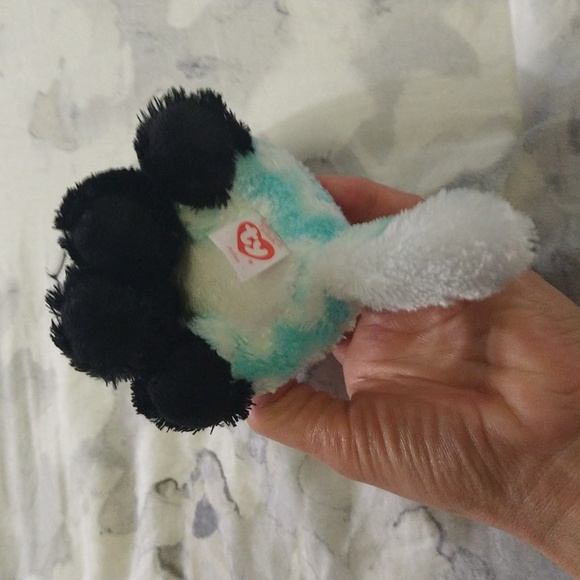 Ty Beanie Boos ATLAS the Aqua Chevron Fox Stuffed Animal - Picture 16 of 16